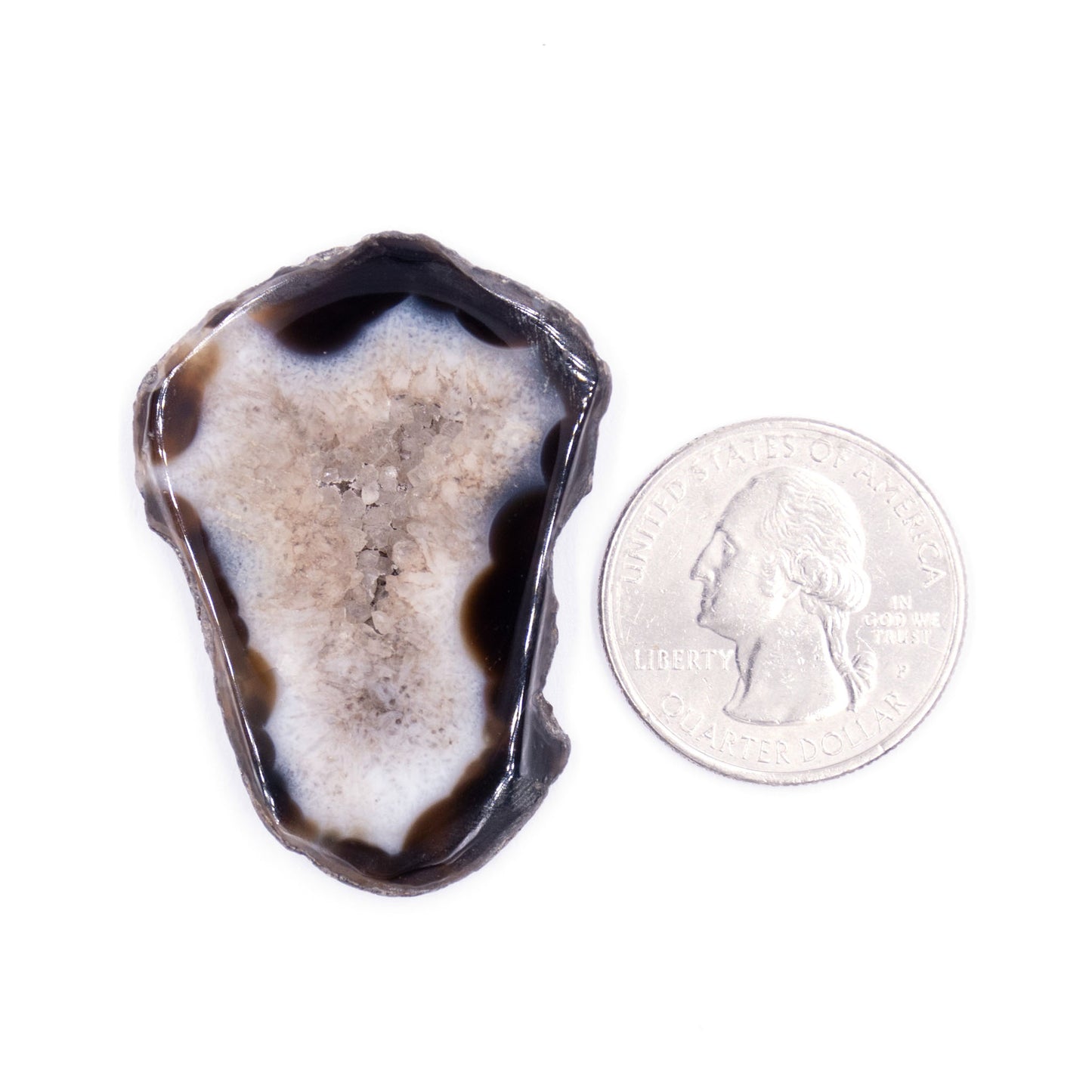 Agate Slice with Druzy Window- Parcel A