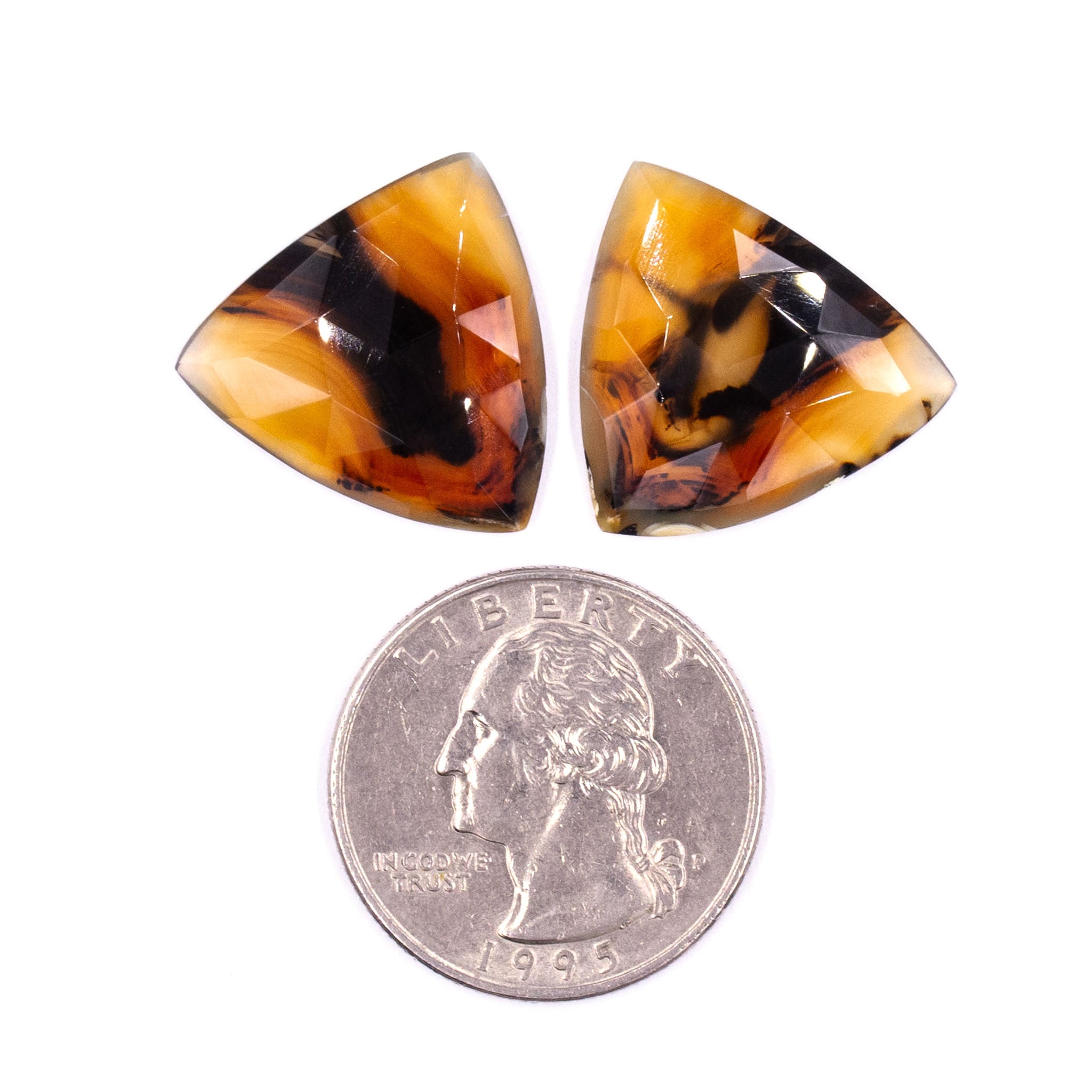 Montana agate cabochon rosecut on top side smooth at bottom side with outlet natural pattern size 25.50*14*5/m.m.approx perfect pair.