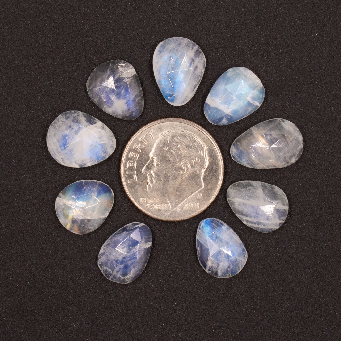 Rainbow Moonstone Rosecuts